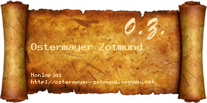 Ostermayer Zotmund névjegykártya